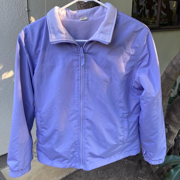 Girls Reversible Purple Jacket Size Large (12-14) - Picture 2 of 14